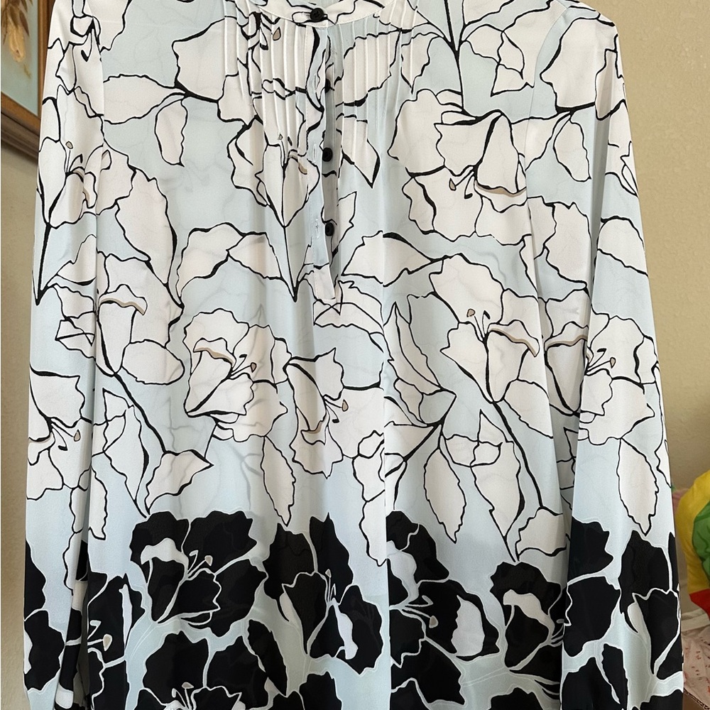 Floral Black and White Women's Skirt